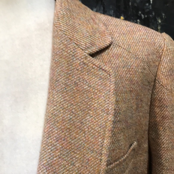 Talbots Plus Size Wool Blend Tan Tweed One Button 3 Pocket Blazer Jacket-16 - Picture 9 of 15